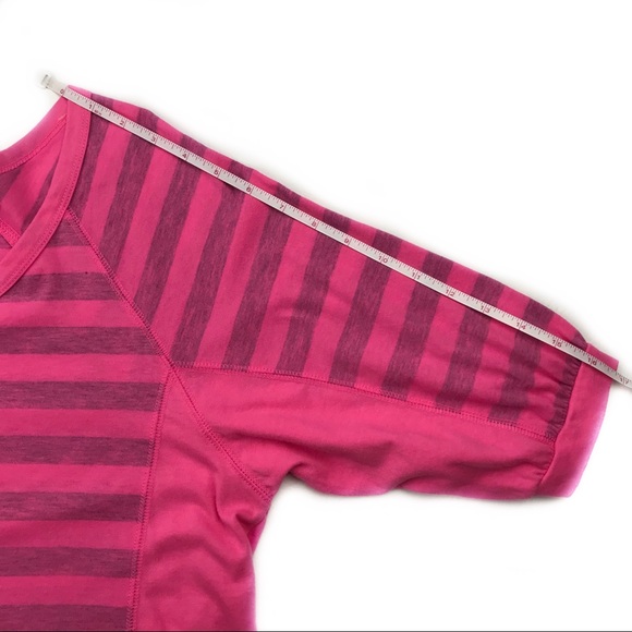 Graine Junior’s XL Hi-Low Top Pink Gray Stripes - Picture 6 of 8